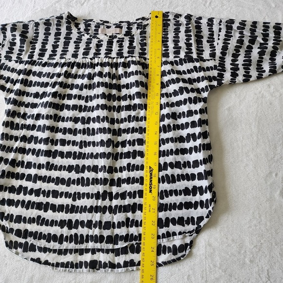 Ann Taylor LOFT Silk Blend Blouse Womens XS Lightweight Summer Office Boxy Relax - Picture 11 of 14